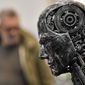 In this Nov. 29, 2019, file photo, a metal head made of motor parts symbolizes artificial intelligence, or AI, at the Essen Motor Show for tuning and motorsports in Essen, Germany. Microsoft chief scientific officer Eric Horvitz warned lawmakers on Tuesday that America&#39;s application of artificial intelligence is not living up to its full potential. (AP Photo/Martin Meissner, File)