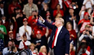 It&#39;s campaign rally season. President Trump shares a moment with the crowd during a recent campaign rally in Hershey, Pennsylvania. (Associated Press)  ** FILE ** 