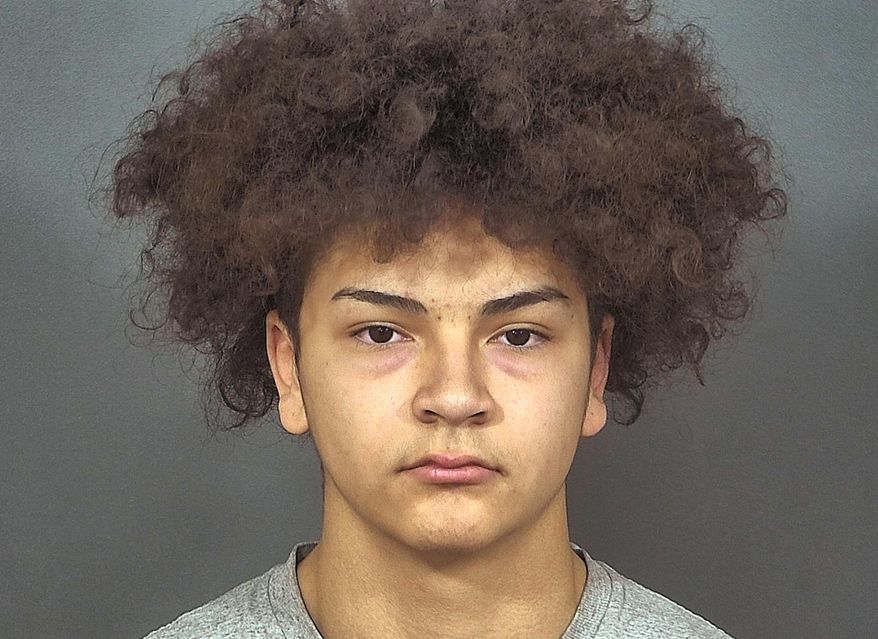 FILE - This undated file photo provided by the St. Joseph County Jail in South Bend, Ind. shows Aaron Trejo, 17, who was sentenced to 65 years in prison, Tuesday, Jan. 7, 2020, in the fatal stabbing of a schoolmate who was pregnant with his child. A Joseph Superior Court judge sentenced Aaron Trejo on, to 55 years for murder and 10 years for feticide after weighing several factors, including the violent nature of the crime. (St. Joseph County Jail via AP, File)