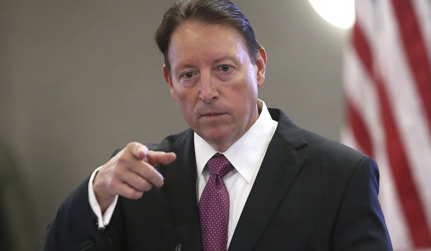 FILE - In this Tuesday, October 29, 2019 file photo, Senate president Bill Galvano, R-Bradenton, speaks at pre-legislative news conference in Tallahassee, Fla. The 60-day Florida legislative session that begins Tuesday, Jan. 14, 2020, will have lawmakers considering everything from coconut patties to a state budget expected to exceed $90 billion. Lawmakers are also expected to address abortion rights, private gun sales and environmental issues such as the rise in sea level. (AP Photo/Steve Cannon, File)