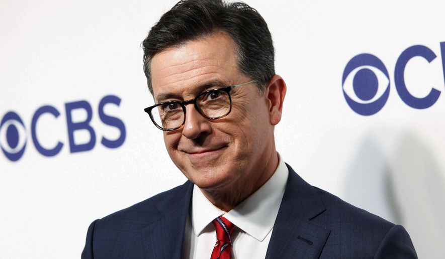 Stephen Colbert attends the CBS Network 2018 Upfront at The Plaza Hotel in New York. (Photo by Andy Kropa/Invision/AP, File)