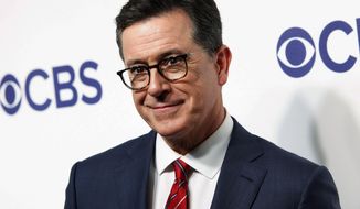 Stephen Colbert attends the CBS Network 2018 Upfront at The Plaza Hotel in New York. (Photo by Andy Kropa/Invision/AP, File)