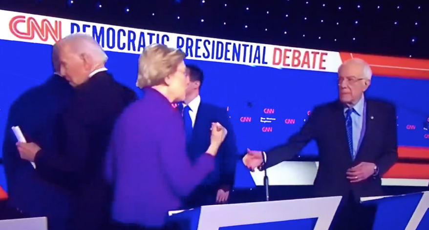 Sens. Elizabeth Warren and Bernie Sanders participated in the final Democratic debate before the Iowa caucuses.