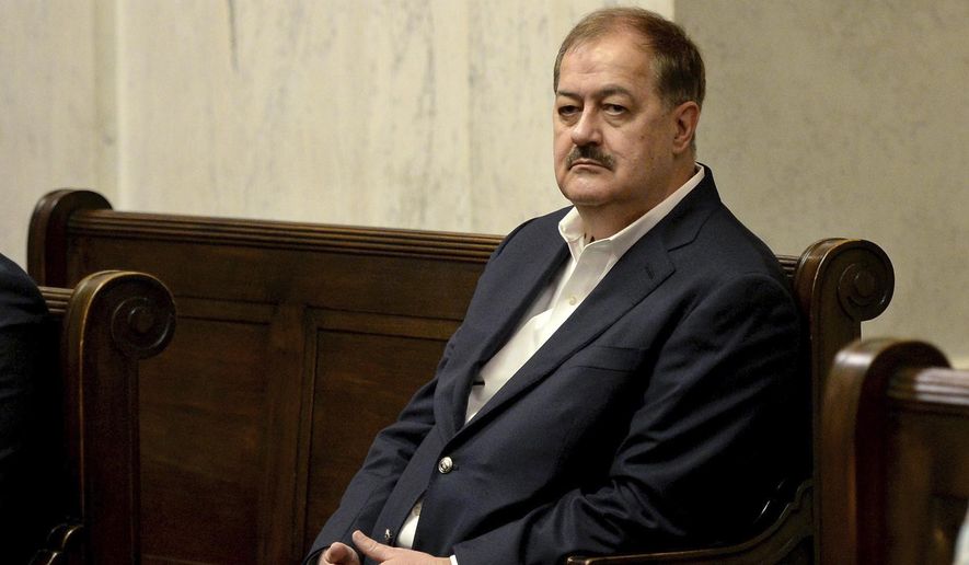 In this Aug. 29, 2018, file photo, Don Blankenship listens to arguments in the West Virginia Supreme Court n Charleston, W.Va. On Wednesday, Jan. 15, 2020, a federal judge in West Virginia refused to toss the misdemeanor conviction of former coal CEO Don Blankenship for conspiring to violate mine safety laws. (Chris Dorst/Charleston Gazette-Mail via AP, File)