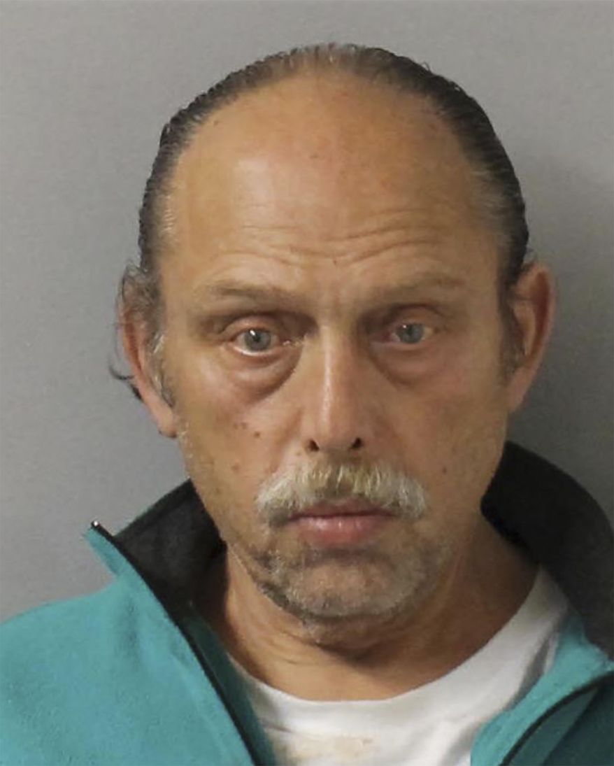 This Jan. 14, 2020, photo provided by the Metro Nashville Police Department shows David Hartgrove. Hartgrove was arrested Tuesday, Jan. 14, 2020, following an incident that prompted a bomb squad response and briefly shut down a parking garage outside the Monroe Carell Jr. Children's Hospital at Vanderbilt in Nashville. (Metro Nashville Police Department via AP)
