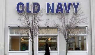 FILE - This Wednesday, Feb. 24, 2010 file photo shows an Old Navy Store in Paramus, N.J. On Thursday, Jan. 16, 2020, Gap Inc. says it no longer intends to spin off Old Navy as a separate entity after determining it would be too costly and complex, especially given the retailer&#39;s recent struggles. (AP Photo/Seth Wenig)