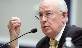 In this May 8, 2014, file photo, then Baylor University President Ken Starr testifies at the House Committee on Education and Workforce on college athletes forming unions. in Washington. President Donald Trump&#39;s legal team will include former Harvard University law professor Alan Dershowitz and Ken Starr, the former independent counsel who led the Whitewater investigation into President Bill Clinton, according to a person familiar with the matter. The team will also include Pam Bondi, the former Florida attorney general. (AP Photo/Lauren Victoria Burke, File) **FILE**