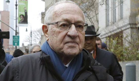 In this Dec. 2, 2019, file photo, Attorney Alan Dershowitz leaves federal court, in New York. President Donald Trump&#39;s legal team will include former Harvard University law professor Alan Dershowitz and Ken Starr, the former independent counsel who led the Whitewater investigation into President Bill Clinton, according to a person familiar with the matter. The team will also include Pam Bondi, the former Florida attorney general. (AP Photo/Richard Drew)