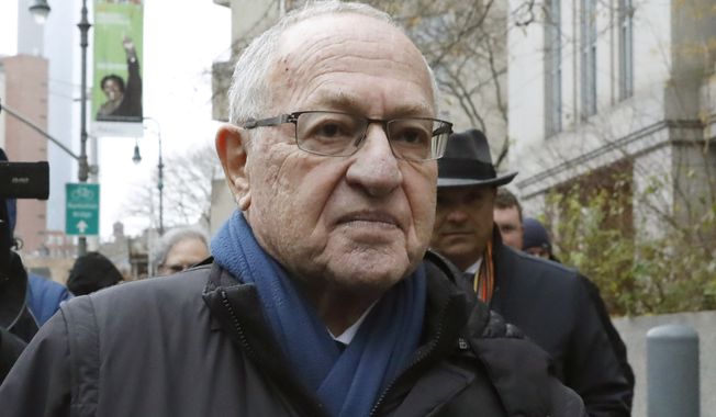 In this Dec. 2, 2019, file photo, Attorney Alan Dershowitz leaves federal court, in New York. President Donald Trump&#x27;s legal team will include former Harvard University law professor Alan Dershowitz and Ken Starr, the former independent counsel who led the Whitewater investigation into President Bill Clinton, according to a person familiar with the matter. The team will also include Pam Bondi, the former Florida attorney general. (AP Photo/Richard Drew)