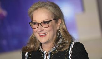 FILE - In this Dec. 12, 2018 file photo, Actress Meryl Streep poses for photographers upon arrival at the &#x27;Mary Poppins Returns&#x27; premiere in central London.  Apple TV Plus said Friday, Jan. 17, 2020, Streep will join Chris O’Dowd, Jacob Tremblay and Ruth Negga to give life to Oliver Jeffers&#x27; picture book “Here We Are: Notes for Living on Planet Earth.&amp;quot; The 36-minute film will premiere on the streaming service April 17. (Photo by Vianney Le Caer/Invision/AP, File)