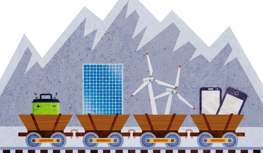 Western Ore Mining Illustration by Greg Groesch/The Washington Times