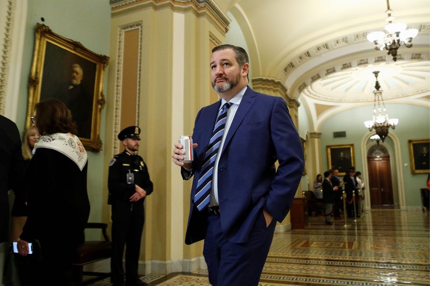 The staff for Sen. Ted Cruz has been tweeting on his behalf during the impeachment trial of President Trump. His team needles political adversaries and solicits feedback. (Associated Press)