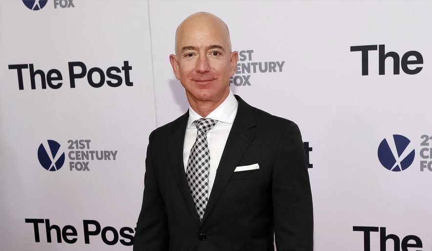 In this Dec. 14, 2017, file photo, Jeff Bezos attends the premiere of &quot;The Post&quot; at The Newseum in Washington. United Nations experts on Wednesday, Jan. 22, 2020, have called for &quot;immediate investigation&quot; by the United States into information they received that suggests that Jeff Bezos&#39; phone was hacked after receiving a file sent from Saudi Crown Prince Mohammed bin Salman&#39;s WhatsApp account. (Photo by Brent N. Clarke/Invision/AP, File)