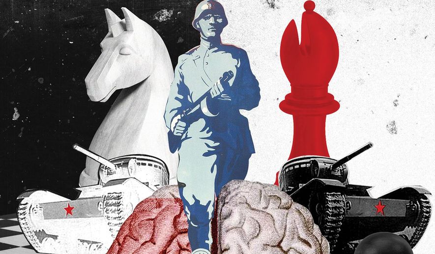 Illustration on cultural memory in Russia by Linas Garsys/The Washington Times