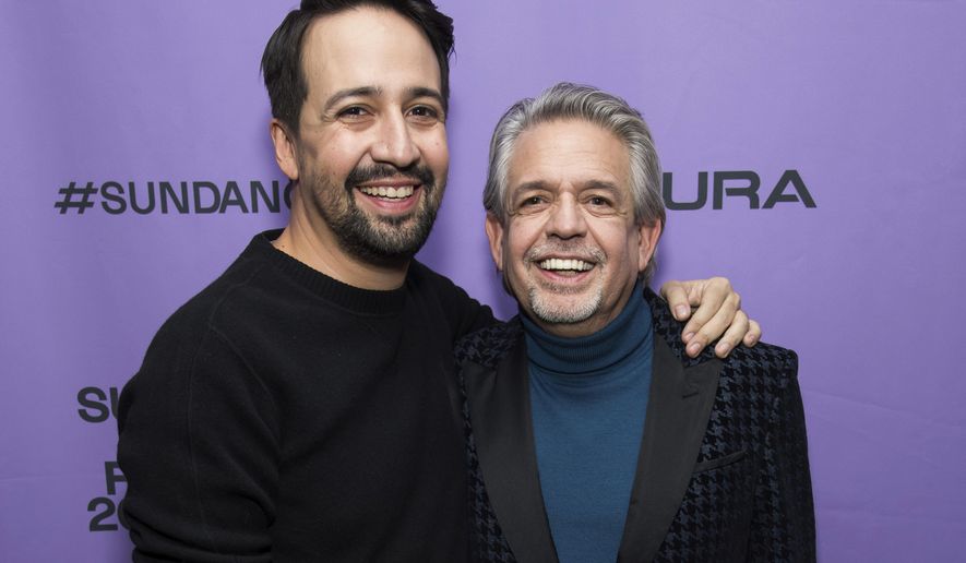 Lin-Manuel Miranda, left, and Luis Miranda attend the premiere of &amp;quot;Siempre, Luis&amp;quot; at the Temple Theatre during the 2020 Sundance Film Festival on Saturday, Jan. 25, 2020, in Park City, Utah. (Photo by Charles Sykes/Invision/AP)