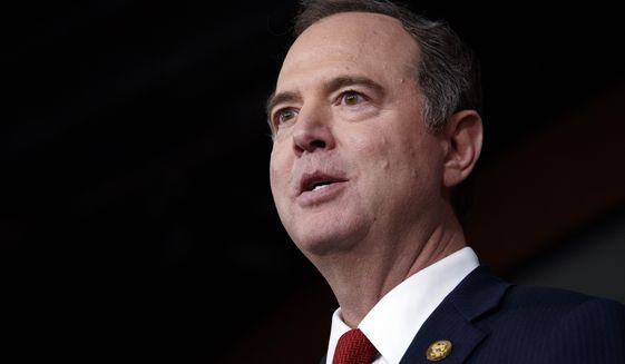 Rep. Adam Schiff, D-Calif., speaks during a news conference, Tuesday, Jan. 28, 2020, on Capitol Hill in Washington, after the impeachment trial of President Donald Trump on charges of abuse of power and obstruction of Congress. (AP Photo/ Jacquelyn Martin)