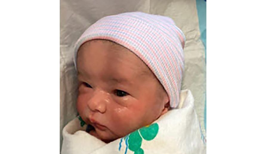 This photo provided by Miami-Dade Police Department shows Andrew Caballeiro. The Florida Department of Law Enforcement issued an Amber Alert on Wednesday, Jan. 29, 2020 for a father and baby who've been missing since three women were found shot to death. Miami-Dade officers have been searching for 49-year-old Ernesto Caballeiro since three women were found killed in a home, spokesman Lee Cowart said. The alert says 1-week-old Andrew Caballeiro was missing. The father is related to at least one of the women but has not been named as a suspect. (Miami-Dade Police Department via AP)