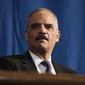Former Attorney General Eric Holder attends a ceremony to unveil the new Gwen Ifill Black Heritage Commemorative Forever Stamp during a Postal Service ceremony at the Metropolitan African Methodist Episcopal Church, Thursday, Jan. 30, 2020, in Washington. (AP Photo/Michael A. McCoy) **FILE**