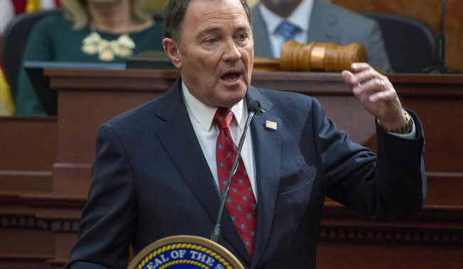 Utah Gov. Gary Herbert delivers his 11th and final State of the State address in the Utah House Chambers, at the Utah Sate Capitol, Wednesday, Jan. 29, 2020. (Rick Egan/The Salt Lake Tribune, via AP, Pool)