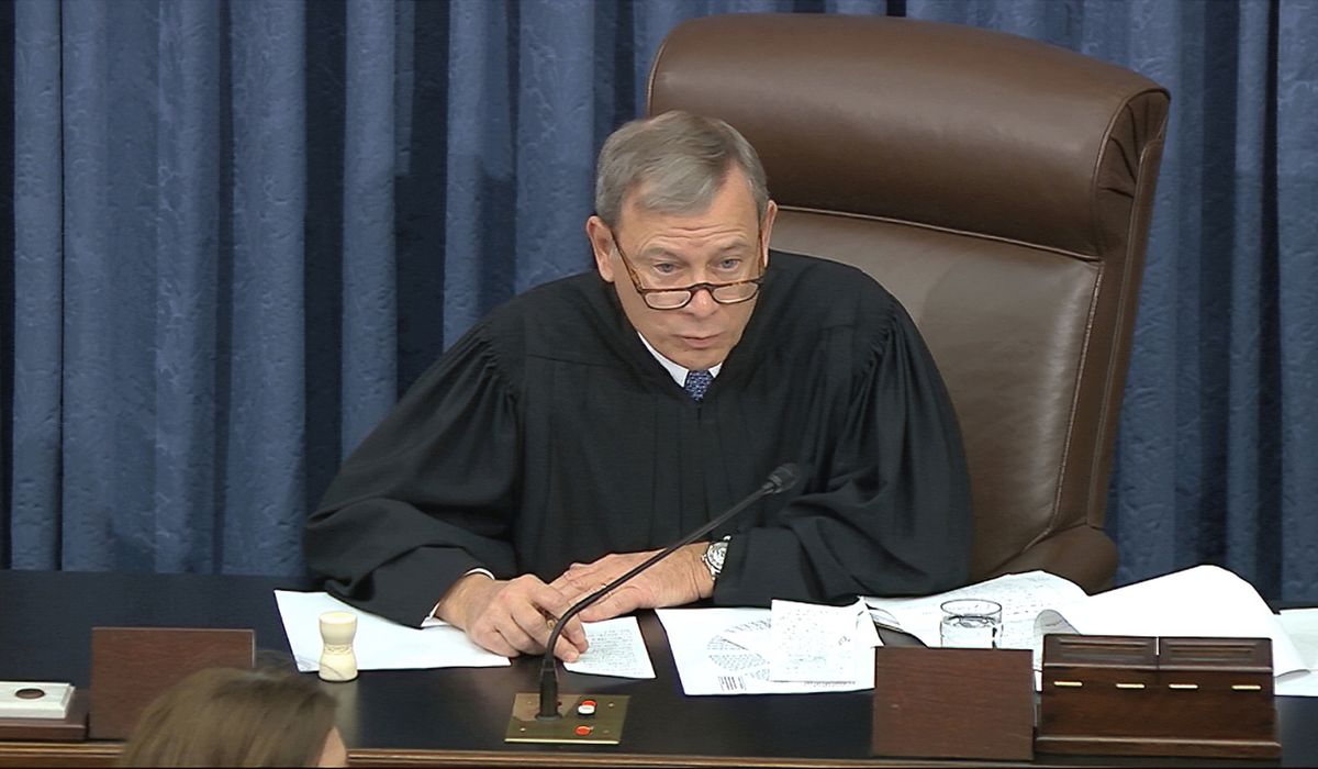 Chief Justice Roberts rejects Democrats' effort to be roped into impeachment - Washington Times thumbnail
