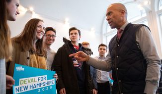 &quot;There are certain things that require us, if we are going to build a better tomorrow, to turn to each other rather than on each other,&quot; Democratic presidential candidate Deval Patrick said in New Hampshire. (Associated Press)
