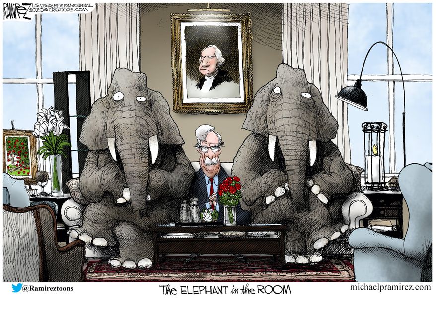 Political Cartoons - Congress in action - The elephant in the room -  Washington Times