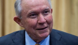 Former Attorney General Jeff Sessions is running for his old Senate seat. He has two challengers Rep. Bradley Byrne and Tommy Tuberville. (Associated Press)