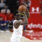 Maryland forward Jalen Smith shoots against Rutgers during the first half of an NCAA college basketball game Tuesday, Feb. 4, 2020, in College Park, Md. (AP Photo/Julio Cortez)
