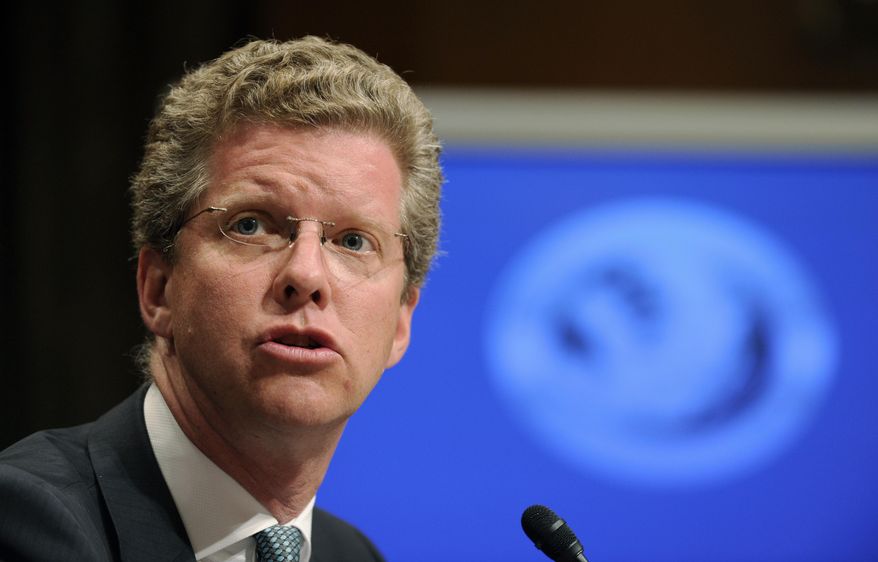 FILE - In this June 11, 2014 file photo, Shaun Donovan, Secretary of Housing and Urban Development, testifies on Capitol Hill in Washington before the Senate Budget Committee confirmation hearing to become the Director of the Office of Management and Budget. The former Obama administration cabinet member has filed papers to run for mayor of New York City. (AP Photo/Susan Walsh, File)