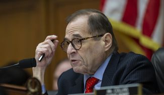 In this file photo, House Judiciary Committee Chairman Jerrold Nadler, of N.Y., questions FBI Director Christopher Wray as he testifies during an oversight hearing of the House Judiciary Committee, on Capitol Hill, Wednesday, Feb. 5, 2020, in Washington. (AP Photo/Alex Brandon)