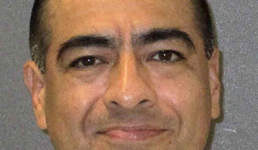 This undated photo provided by the Texas Department of Criminal Justice shows Abel Ochoa. Ochoa is set to be executed by lethal injection Thursday evening, Feb. 6, 2020, convicted of fatally shooting five family members, including his wife and two children, at their home during a drug-fueled rage nearly 18 years ago. (Texas Department of Criminal Justice via AP)