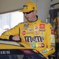 Kyle Busch prepares to get in his car during NASCAR auto race practice at Daytona International Speedway, Saturday, Feb. 8, 2020, in Daytona Beach, Fla. (AP Photo/Terry Renna)