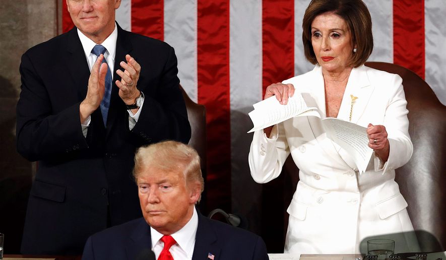 The public is not pleased by House Speaker Nancy Pelosi&#39;s decision to tear up her copy of President Trump&#39;s State of the Union address. (Associated Press)