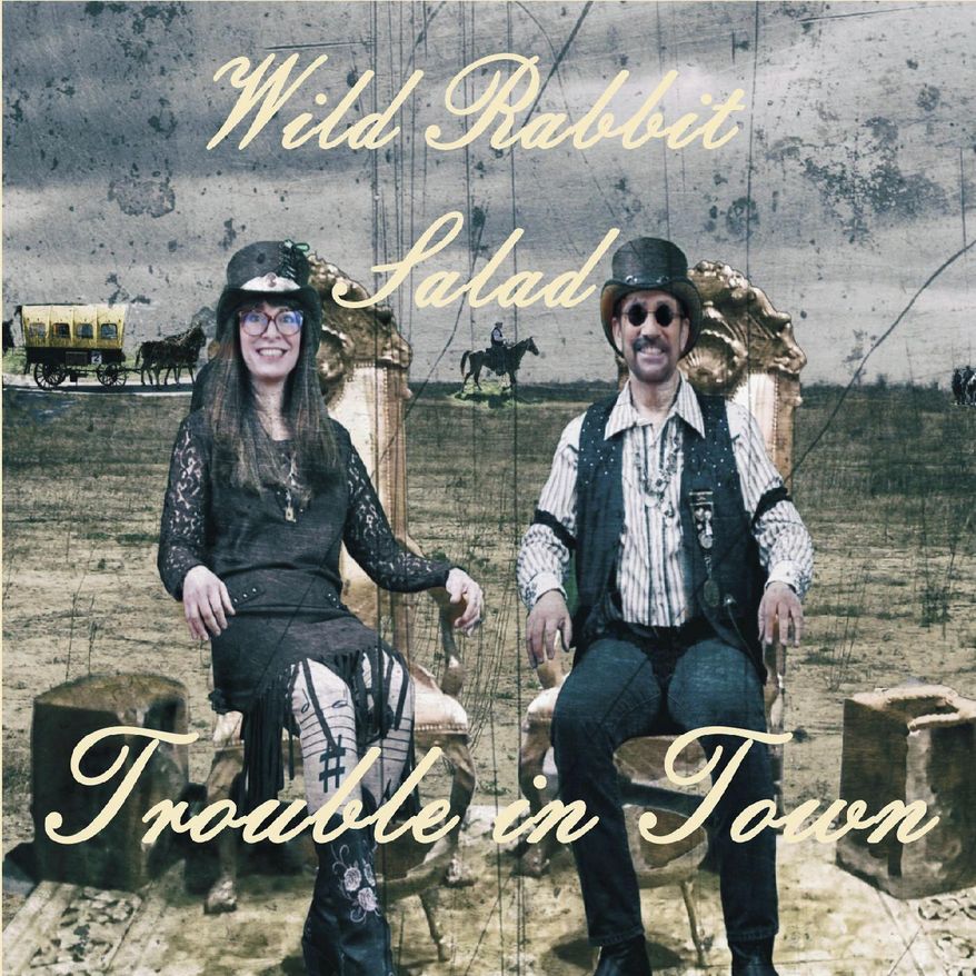 This image provided by REGI Music in February 2020 shows the cover for the album “Trouble In Town” by Wild Rabbit Salad. (REGI Music via AP)