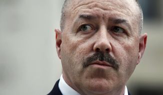 In this June 4, 2009, photo, former New York City Police Commissioner Bernard Kerik stands outside the Federal Court in Washington. On Wednesday, Feb. 19, 2020, Kerik, who was New York City&#39;s police commissioner during the Sept. 11 attacks, said he started crying when President Donald Trump told him he was being pardoned for felony convictions that put him behind bars for three years. (AP Photo/Manuel Balce Ceneta) **FILE**