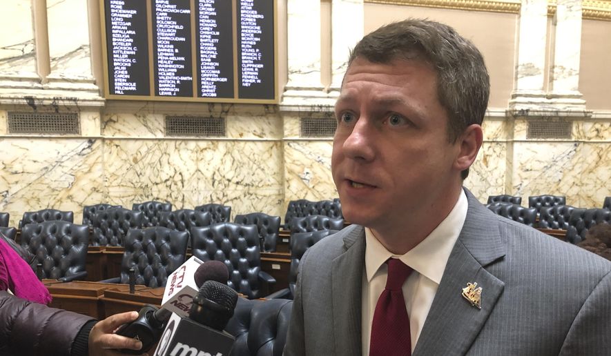 Maryland Del. Eric Luedtke said a proposed tax on digital advertising is aimed at big tech companies, like Facebook and Google.  (AP Photo/Brian Witte).