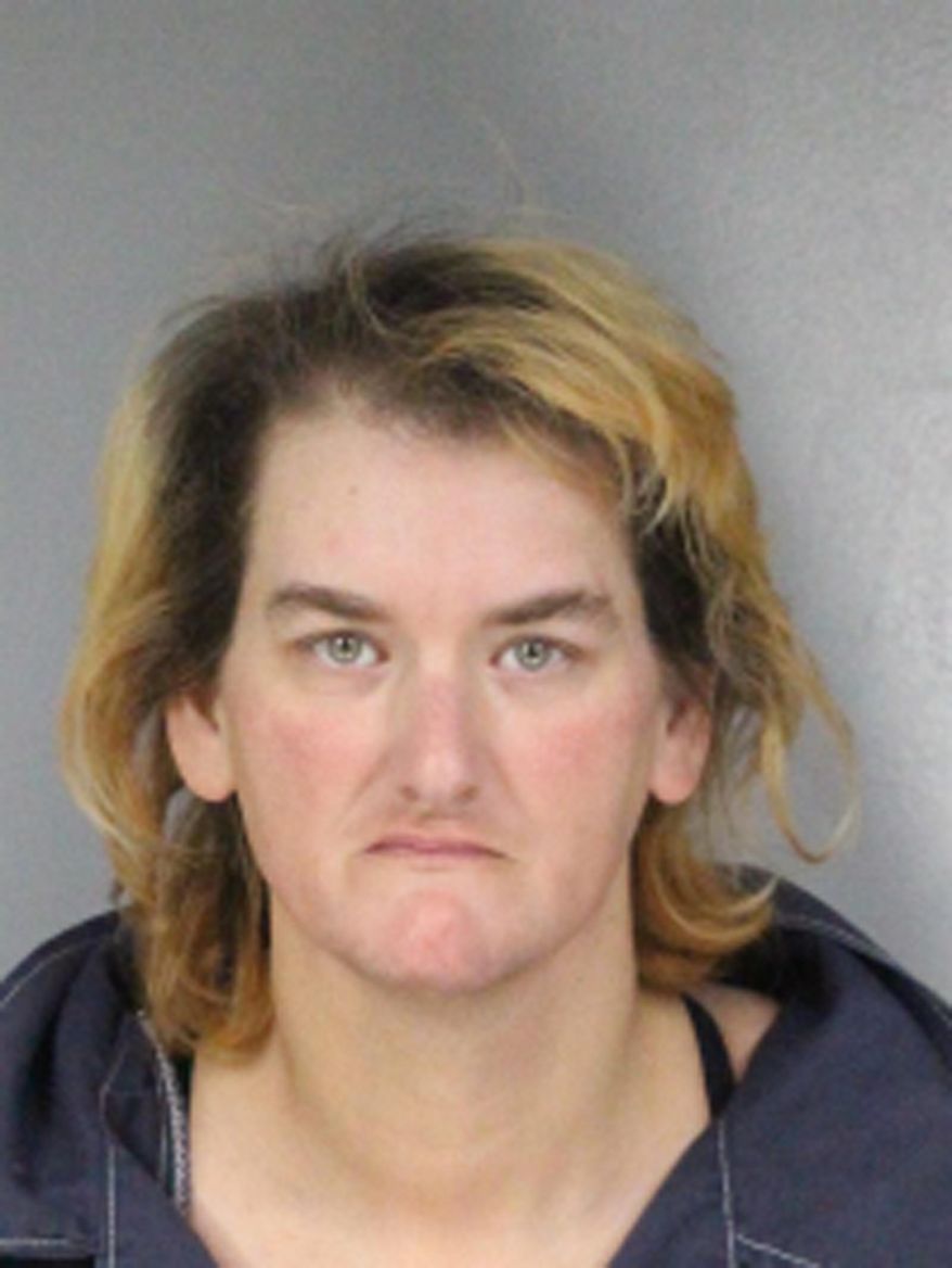 This Tuesday, Feb. 18, 2020 booking photo provided by the Eureka Police Department shows Pamela Faye Millsap. Police in Northern California arrested Millsap on suspicion of fatally shooting her teenage son during a fight. (Eureka Police Department via AP)