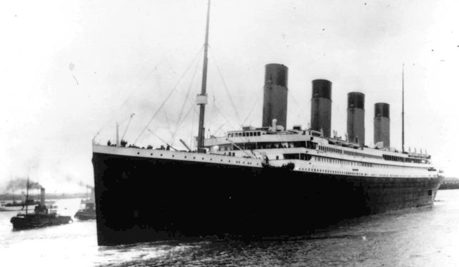 In this April 10, 1912, file photo the Titanic leaves Southampton, England on her maiden voyage. The salvage firm that has plucked artifacts from the sunken Titanic cruise ship over the decades is seeking a judge's permission to rescue more items from the rapidly deteriorating wreck. (AP Photo/File)