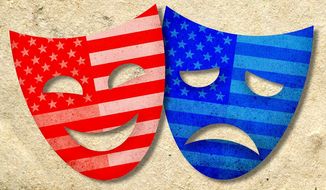 Political Masks Illustration by Greg Groesch/The Washington Times