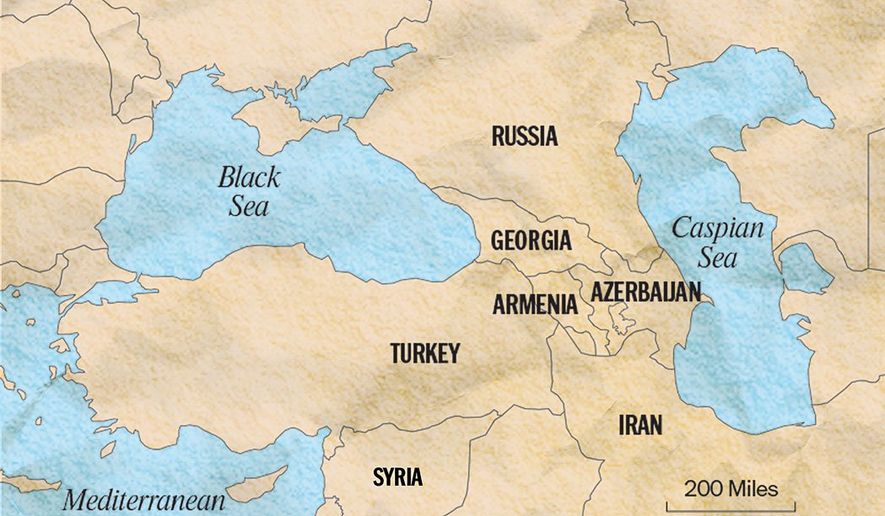 Black Sea Area Map/The Washington Times
