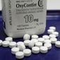 This Feb. 19, 2013, file photo shows OxyContin pills arranged for a photo at a pharmacy in Montpelier, Vt.  (AP Photo/Toby Talbot, File) **FILE**