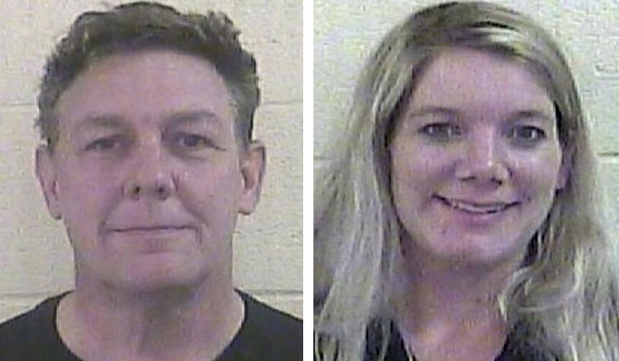 Alan Friz, left, and Aimee Fritz are seen in 2017 photos provided by the Dubois County, Ind. Jail. Alan and Aimee Friz, an Indiana couple accused of locking a teenage girl in a cage and denying her food, water and clean facilities won't serve any prison time. They pleaded guilty Friday, Feb. 21, 2020 to neglect of a dependent in Crawford Circuit Court in exchange for two years of probation and the dismissal of their criminal confinement charges, WXIN-TV reported. Several charges of sexual misconduct with a minor levied against 57-year-old Alan Friz were also dismissed. (Dubois County Jail via WXIN-TV via AP)