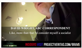 Screen capture from Project Veritas sting video showing ABC&#39;s David Wright describing himself as a socialist. (YouTube: https://www.youtube.com/watch?v=SZG1v5EcwUI)
