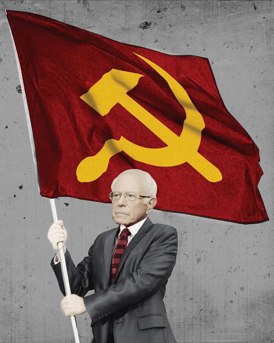 Illustration on the Communist, Bernie Sanders by Linas Garsys/The Washington Times