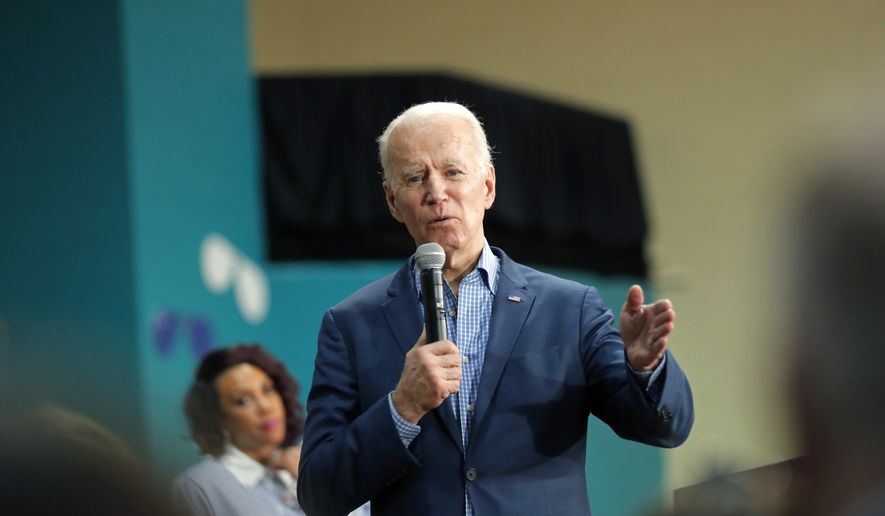 Democratic presidential candidate former Vice President Joe Biden speaks at a campaign event in Conway, S.C., Thursday, Feb. 27, 2020. (AP Photo/Gerald Herbert)