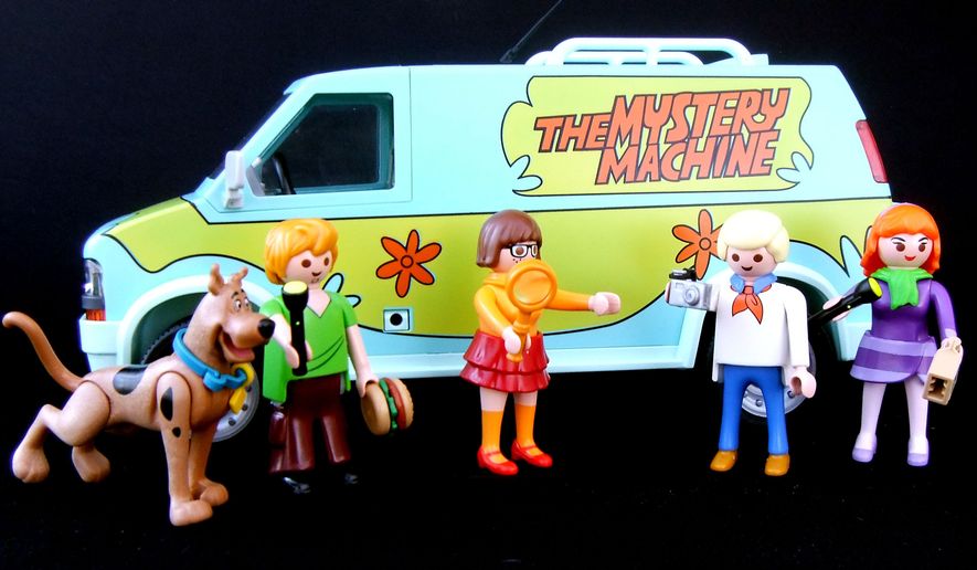 The Mystery Machine with Scooby-Doo, Shaggy Rogers, Velma Dinkley,Fred Jones and Daphne Blake from Playmobil&#39;s Scooby-Doo collection. (Photograph by Joseph Szadkowski / The Washington Times)