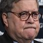 In this Jan. 13, 2020, file photo Attorney General William Barr speaks to reporters at the Justice Department in Washington. (AP Photo/J. Scott Applewhite, File)