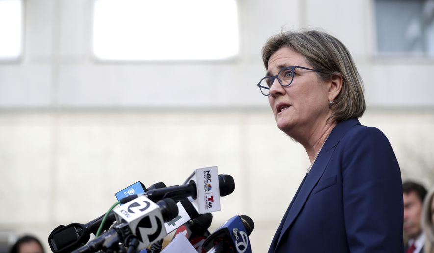 Santa Clara County Public Health Department Director Dr. Sara Cody speaks during a news conference in San Jose, Calif., on Friday, Feb. 28, 2020. Santa Clara County health officials confirmed a second case of unknown origin of the novel coronavirus. (Anda Chu/Bay Area News Group via AP)