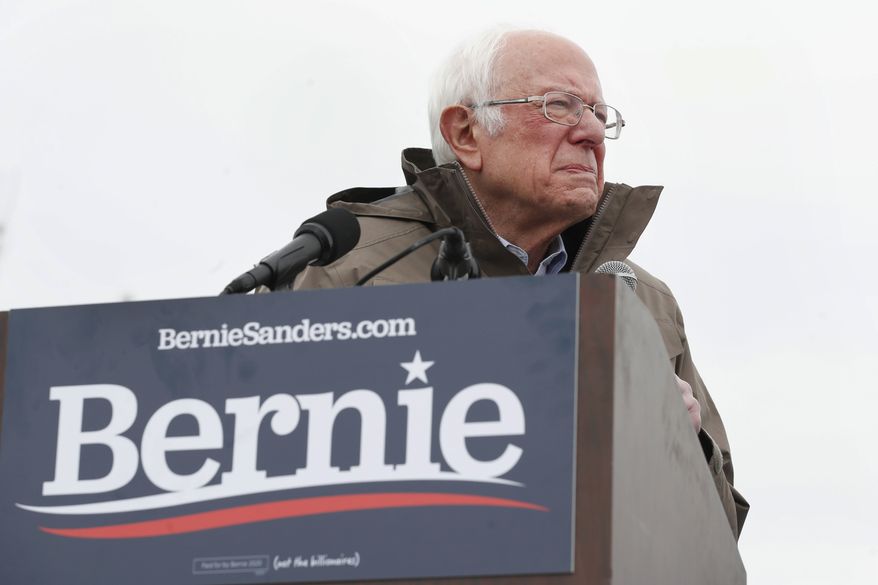 Democratic presidential candidate Sen. Bernie Sanders, I-Vt., speaks to supporters during a rally Monday, March 2, 2020, in Salt Lake City. (AP Photo/George Frey)