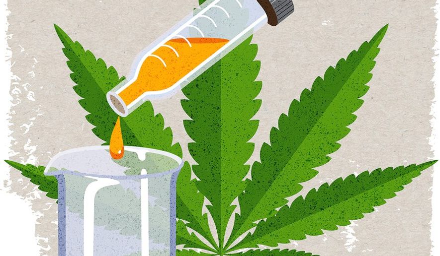 THC and CBD Illustration by Greg Groesch/The Washington Times
